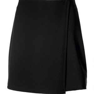 White Stag Black Mini Skirt Button Detail